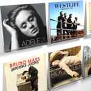 Vinyl Record Shelf Wall Mount, 12 inch Clear Acrylic Album Record Holder Display, Floating Shelves for Wall, Magazine Shelf, Kids Bookshelf, Suitable for Bedroom, Living Room, etc.6 Pack