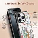 for iPhone Case - [6.6 ft Military-Grade Drop Protection] [Anti-Peel Technology] Clear Black TPU Bumper Case with Cute Design (Statue of Liberty, iPhone 16 Pro)