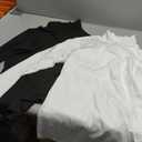 POPZONE 2 Pack Women's Turtleneck Long Sleeve Tops Mock Neck Slim Fit Shirt Basic Soft Lightweight Base Layer Undershirts (Medium, Black, White)