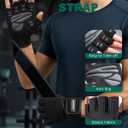 Trideer Workout Gloves for Men, Weight Lifting Gloves with Wrist Wrap Support, Full Palm Protection & Extra Grips for Weightlifting, Exercise, Cross Training, Fitness, Pull-up