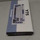 Y75 Gasket Wireless Mechanical Keyboard,75% Hot-Swappable with Knob, Tri-Mode,Creamy Pre-lubed Milk Linear Switches & Doubleshot PBT Keycaps, RGB, Win/Mac (Black & Blue)