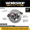 WORKSHOP Wet/Dry Vacs Shop Vacuum Accessories WS17823A Long Hose Attachment, 1-7/8-inch x 10-feet Heavy Duty Contractor Hose for Wet Dry Shop Vacuum Cleaners