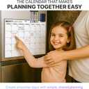 Monthly Magnetic Dry Erase Calendar for Refrigerator Monday Start Calendar Magnet 17 x 12 | Whiteboard Calendar for Fridge | Include 5 Markers & Eraser - Freedom Mastery