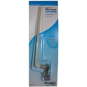 Toilet Flush Lever Mansfield Straight Plastic Arm, Chrome Plated Handle, 7-Inch