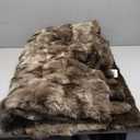 Ultra Soft Luxury Fluffy Ridgeline Faux Rabbit Fur Throw Blanket, Thick Warm Bubble Throw for Bed, Cozy Plush Reversible Blankets for Couch, Chair, Sofa, Mocha Brown, 60x80 Inches, 870 GSM