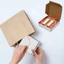 KBG Small Shipping Boxes 4X4X1 inch,White Corrugated Cardboard Mailers for Business,50 Pack Small Mailing Boxes Packaging Box Mini