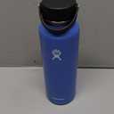 Hydro Flask Water Bottle - Insulated Stainless Steel - Wide Mouth Flex Lid, Non Spill, Leakproof and Refillable in 40 Oz Blue