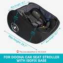 YOREPEK Padded Car Seat Travel Bag for Airplane, Fits for Doona Car Seat Stroller with isofix Base, Infant Car Seat Bags with Lockable Zipper, Foldable Gate Check Stroller Backpack for Baby Travel, Black