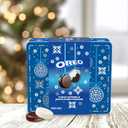 OREO Fudge and White Fudge Covered Chocolate Sandwich Cookies, Holiday Cookies, 1.02 lb Tin (EXP 02/17/26)