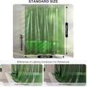 AmazerBath Shower Curtain Liner for Spring, 100% EVA Clear Green Heavy Duty Luxury Shower Curtain and Liner 2-in-1, 72x72 Plastic Weighted Shower Liner, 12 Rustproof Grommets & 3 Heavyweight Stones (Rainbow Emerald)