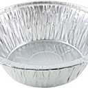 Durable Packaging 5 3/4" Deep Aluminum Foil Chicken Meat/Pot Pie Pan 50/Pk -Disposable Baking Tins (Pack of 50)