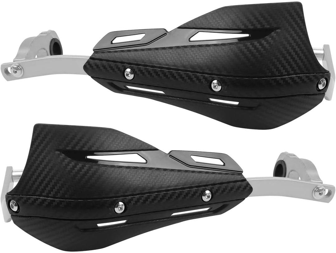 CHIFUN Handguard for 7/8" 22mm and 1 1/8" 28mm Motorcycle Handlebar Brake Lever Protection Hand Guard CNC Aluminum Compatible with ATV Motorbike Motocross Supermoto Racing Dirt Pit Bike (Black)