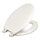 Centoco 3800SC-416 Elongated Plastic Toilet Seat with Safety Close, Light Weight Residential, Biscuit