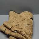 GRUHUM Black Jute Area Rug 5ft Natural Fiber Round Handwoven Boho Farmhouse Rustic Vintage Soft Braided Reversible EcoFriendly Rugs for Indoor Kitchen Bedroom Living Room Hallways (5' ft Round)