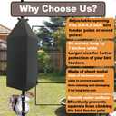 24.4Inch Metal Squirrel Baffle, Adjustable Opening Size, for Up to 4x4 Inch Wide Wooden Post, Squirrel Baffle for Bird Feeders Without Removing Bird Feeder Poles Or Shepherd's Hooks.