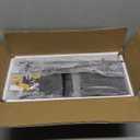 WOPITUES Wood Floating Shelves Set of 6, Shelves for Wall Decor, Farmhouse Shelf for Bedroom, Bathroom Storage Shelves, Book Shelves for Living Room-Black (16.5 Inch)