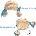 9 x Funny Dog Cat Cosplay Wig, Pet Wigs for Halloween, Christmas, Parties, Festivals, Dog Wigs for Small Medium and Large Dogs(Golden Braid)