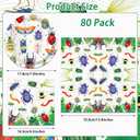Bugs Party Plates and Napkins for 40 Guests 80 Pcs Ladybugs Bee Reptile Party Supplies Disposable Tableware Set Bow Plates and Napkins for Nature Insect Theme Birthday Baby Shower Party Supplies