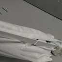 UNISHADES no Drill Cordless Roman Shades for Windows, 33" W 64" H - Light Filtering - Linen - White