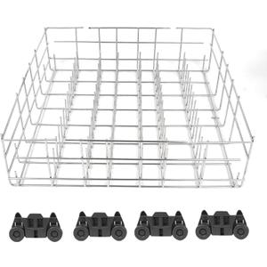 For Whirlpool ERP Lower Dishwasher Rack W10380384 W10311986,size 20.2" D x 20.47" W x 6''H, Dishwasher Rack Model WDF520PADM7Measure carefully before buying,OEM Upgrade 304 Stainless Steel Rack