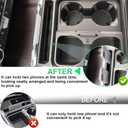 PIMCAR Truck Phone Holder for 2023 2024 2025 2026 Ford F250 F350 F450 F550 Pocket Insert Organizer with USB Hole, Premium Silicone Anti-Tipping Phone Stand, Super Duty OEM Accessories