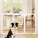 Cideny 32" Extra Tall Free Standing Dog Gate Indoor, Foldable Pet Gate