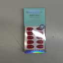 BTArtbox Press On Nails Almond  Pastel Red Short Press On Nails with Glue for Women, Opaque Soft Gel Glue On Nails in 16 Sizes  32 Stick On Nails Kit, Power Suit