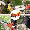 3 x Chainsaw Sharpener, Upgraded Chain Saw Sharpener Tool, Hand Crank Chainsaw Sharpening Kit with Ultra Sharp Tungsten Steel Bit, Gloves, Bag and Brush, Chainsaw Blade Sharpener Jig for 8"-22" Chain Saws