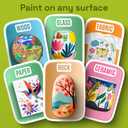 ARTISTRO 36 Acrylic Paint Markers for Rock, Fabric, Wood, Glass, Eggs - Dual-Tip Paint Pens for Coloring Books for Adults, Teens, Kids - Art & Craft Supplies - Gift Idea - Easter Basket Stuffers