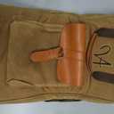 Drum Stick Bag, Waxed Canvas Drumstick Bag with Shoulder Strap, Length 17.72" x Width 10" x Height 1.57"