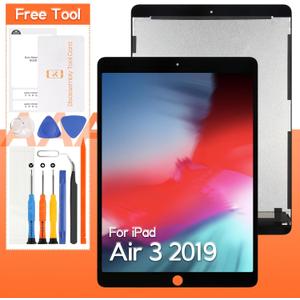 for iPad Air 3 2019 Screen Replacement 10.5 inch for iPad Air 2019 A2153 A2123 A2154 A2152 LCD Display Digitizer Assembly with Screen Protector+Tools (Black)