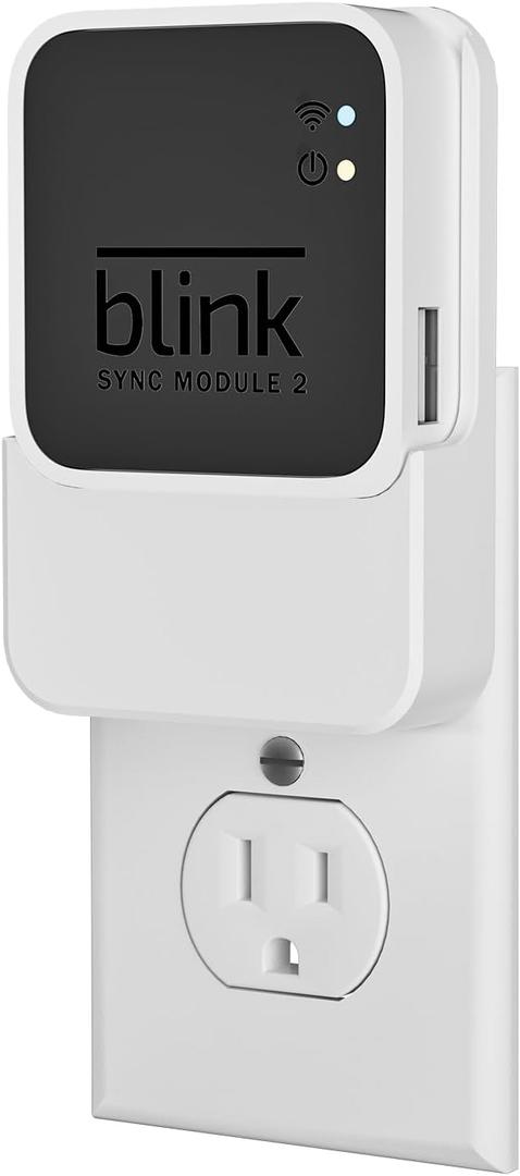 Outlet Wall Mount for Blink Sync Module 2, 2-in-1 Charging Station(Mount & Charger) - Space-Saving Bracket for Blink Security Camera, Easy Installation & Flexible Placement
