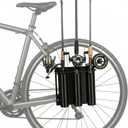 3-Tube Bike Fishing Rod Holder,Fishing Rod Rack for Bike,Bicycle Fishing Pole Holder for Frame, Easy to Mount, Rod Rack for Bicycle Fishing,With Stainless Steel Rubber R-Clamps & Elastic Straps