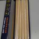 Ivory Cream 15 Inch Taper Candles - Pack of 12 Premium Unscented, Dripless & Smokeless Hand-Dipped Candles for Birthday, Wedding or Dinner Decorations and Formal Candlelighting