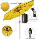 Blissun 9' Outdoor Patio Umbrella, Outdoor Table Umbrella, Yard Umbrella, Market Umbrella with 8 Sturdy Ribs, Push Button Tilt and Crank