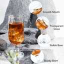 CHLJAR 12oz Water Goblets Set of 6, Clear Goblet Glasses Set for Home Bar, Wedding, Party, Elegant Design for Iced Tea, Sangria, Juice, Dishwasher Safe, Perfect for Daily Use Special Occasions