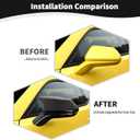 for Camaro Outside Mirror Caps Cover Ox Horn Trim for Chevy Camaro 2016-2023 Black Carbon Fiber Exterior Accessories 2pcs