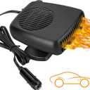 Car Heater - Portable Car Heater Fan with 360° Rotatable Base, 12V Car Heater 150W, Quick Defrosting & Demisting for Windshield, Universal for Truck/SUV/Car (Cigarette Lighter Plug)
