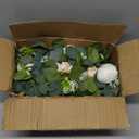 2 Pack 13Ft Artificial Eucalyptus Flower Garland with 16 White Peony Pink Rose, Baby Breath Fake Flowers Greenery Garland Floral Vine for Mantle Wedding Table Runner Centerpiece Backdrop Home Decor