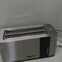 Mueller UltraToast Full Stainless Steel Toaster 4 Slice, Long Extra-Wide Slots for Bagels and Waffles, 6 Browning Levels, LED Display, Cancel/Defrost/Reheat Functions & Removable Tray, Kitchen Gadgets