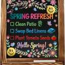 LotFancy 15"x12" Magnetic Chalk Board Sign, Small Wood Framed Tabletop Black Easel Chalkboard, Foldable Standing Ledge,1 White Chalk Pen 2 Magnets and Wall Hanging Kits Included,Rustic Brown