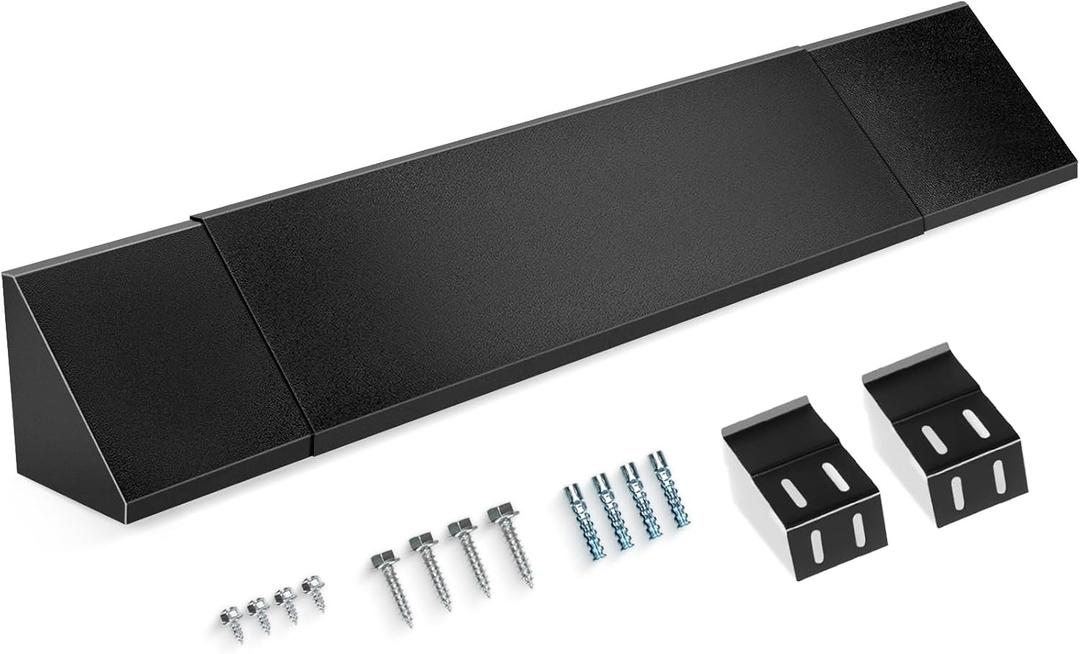 Adjustable Fireplace Hood - 28-48 Inch Heat Deflector Shield for Mantel Protection, Wall Mounted Fireplace Smoke Guard (4 Inch)