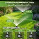 Sprinkler Timer 2 Outlets, Programmable Water Hose Timer with Rain Delay/Manual/Automatic Watering System, Outdoor Digital Automatic Irrigation for Garden Yard Lawn with Large Display(Black)