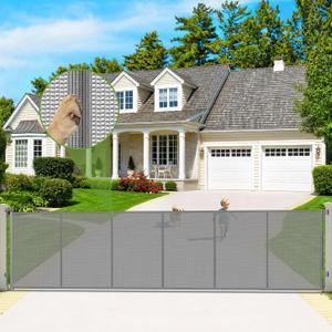 48" Tall x 180" Extra Long Outdoor Retractable Fence, All-Weather Resistant