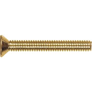 Hillman 45273 8-32 x 2-1/2-Inch Flat Head Slotted Machine Screw, Brass, 20-Pack