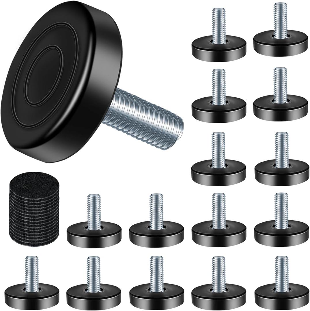 16 PCS M8 Thread Furniture Feet Levelers,Adjustable Furniture feet,Thread Adjustable Furniture levelers Screw,Furniture Legs (M8,16 Pack)