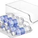 iDesign Water Bottle Organizer for Fridge - Set of 2 - Clear - Made in USA