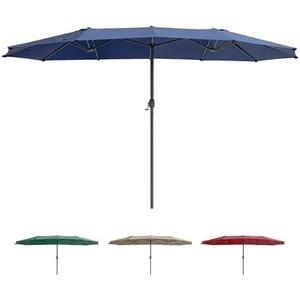 TECYFNTLN Outdoor Umbrella for Patio, Double Sided Pool Rectangle Umbrellas with Crank Handle, Large Table Umbrella for Deck, Market, Backyard. Pack of 3