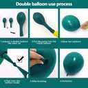 Teal Balloon Garland Arch Kit Double Stuffed, Dark Turquoise Teal-Green Aqua Balloon Different Sizes 18/12/5 Inch for Baby Shower Birthday Wedding Winter New Year Party Decoration