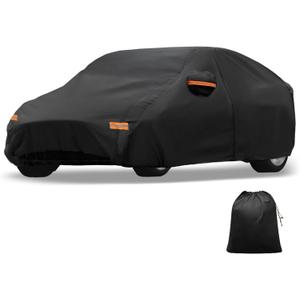 X AUTOHAUX Car Cover Outdoor Waterproof Sun Rain Snow Hail Protection with Left Side Door Zipper Aluminum Film for Kia EV6